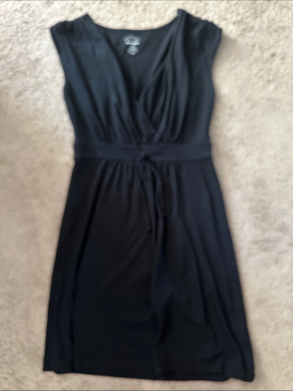 Old Navy Black Midi Wrap-Style Dress